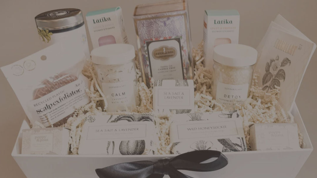 A realtor closing gift basket with goodies for the new buyers home.