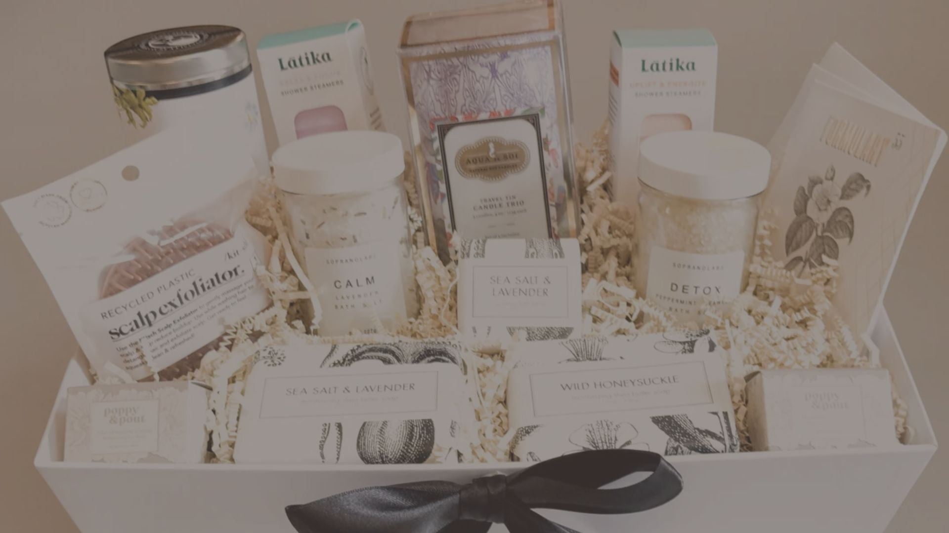 A realtor closing gift basket with goodies for the new buyers home.