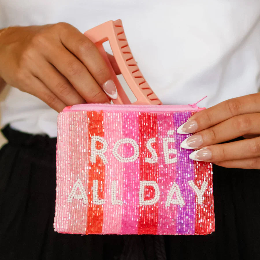 Curated Comforts Rose All Day Makeup Pouch