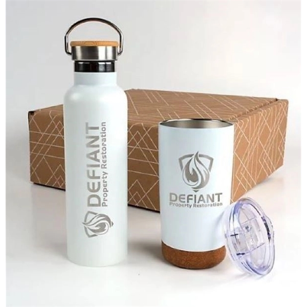 Cork and Bamboo Drinkware Set