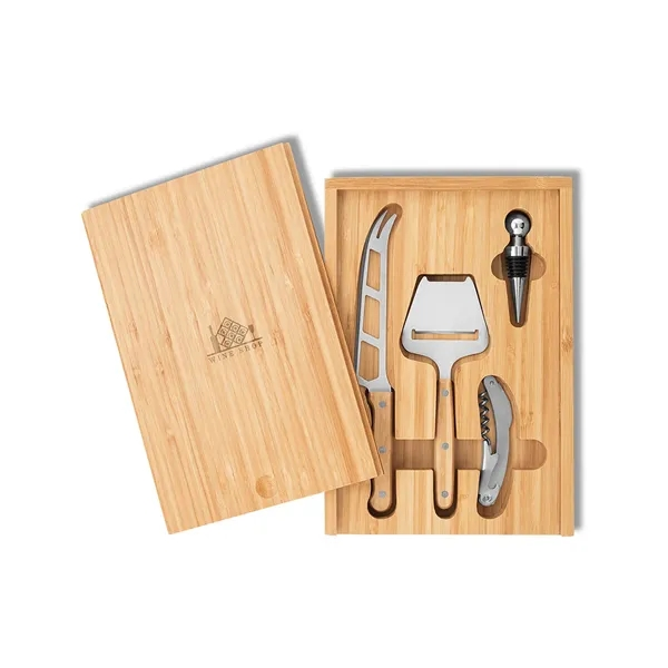 Bamboo Wine and Cheese Set