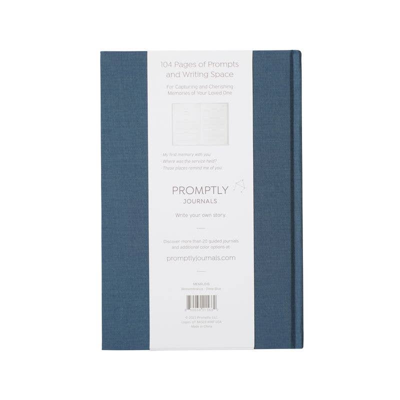 Honoring My Loved One: A Remembrance Journal: Deep Blue