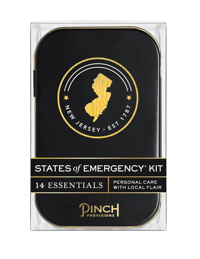 States of Emergency Kit packaging with New Jersey design on a white background