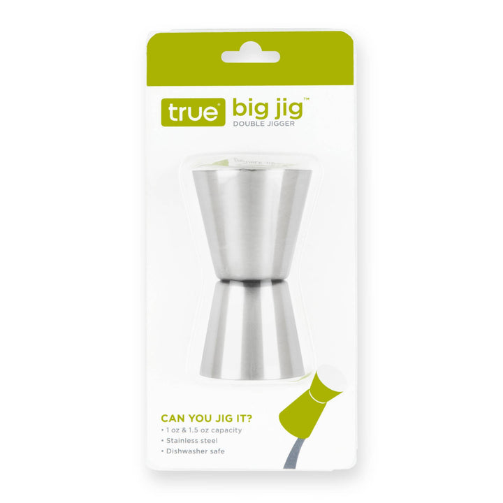 Metallic jigger tool in packaging with &