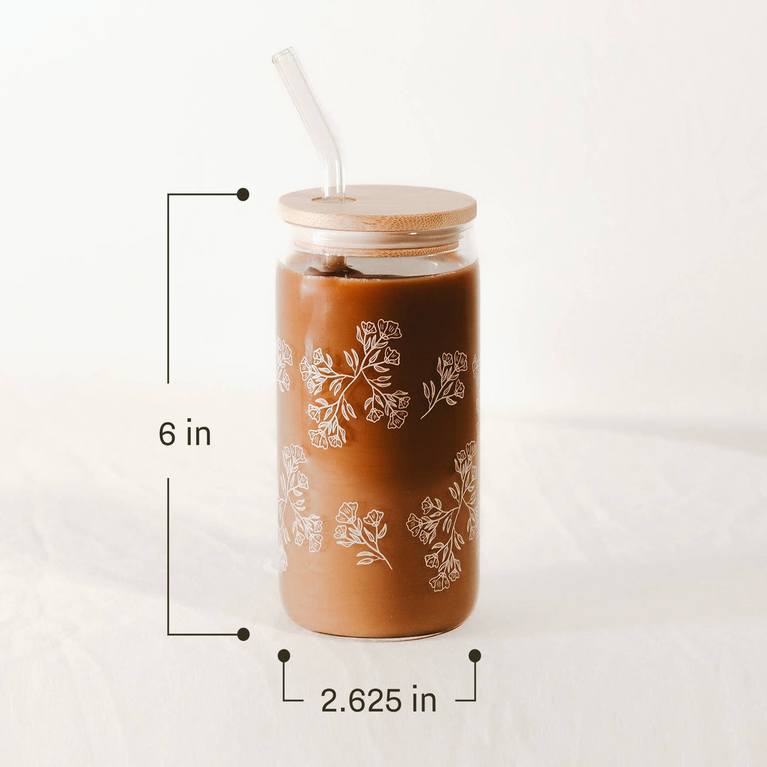 Nutcracker 17 oz Can Glass w/ Straw &amp; Lid