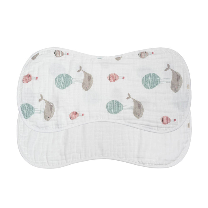 Baby cloths with whale pattern on a white background