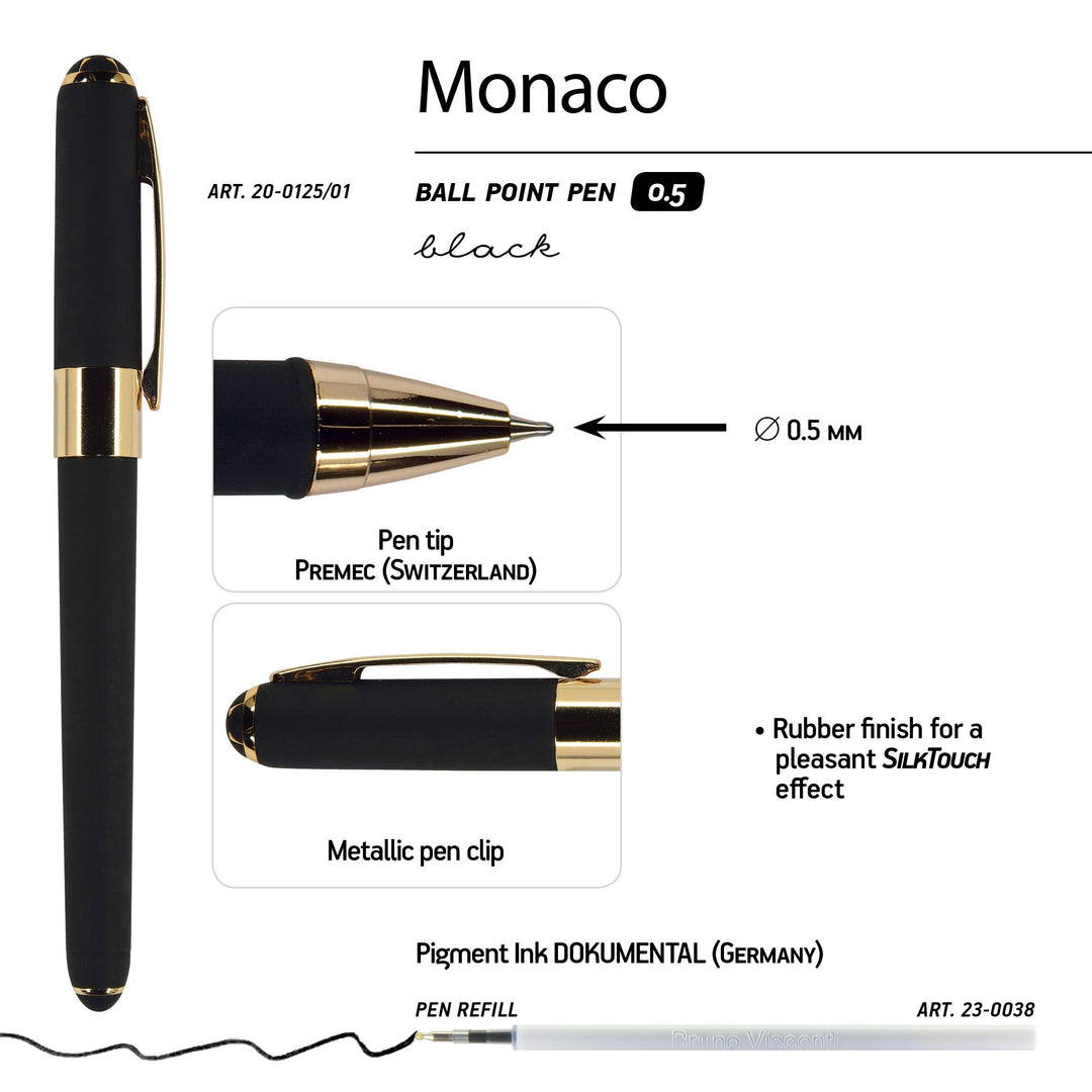 Monaco Collection Black Ballpoint Pen