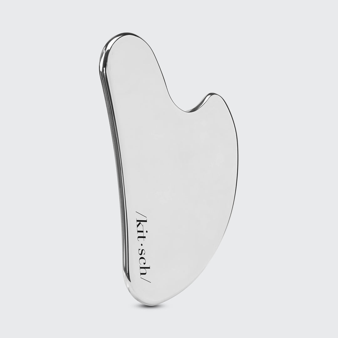Metal gua sha tool with the &