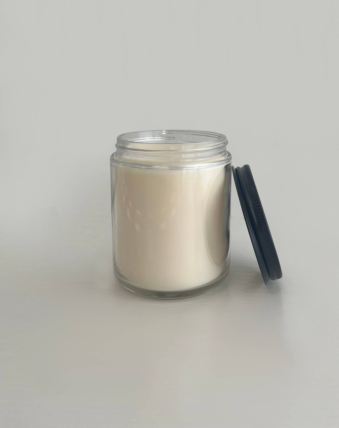 White Label 8oz Clear Jar Candles: Salt and Sea