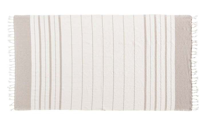 100% Cotton Turkish Towel [Bath &amp; Beach, Blanket]: Beige