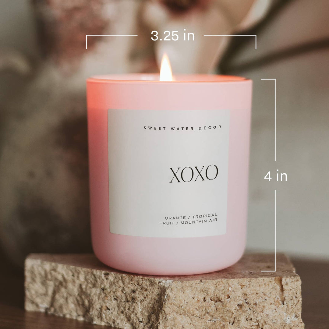 XOXO 15 oz Soy Candle, Matte Jar - Valentine&