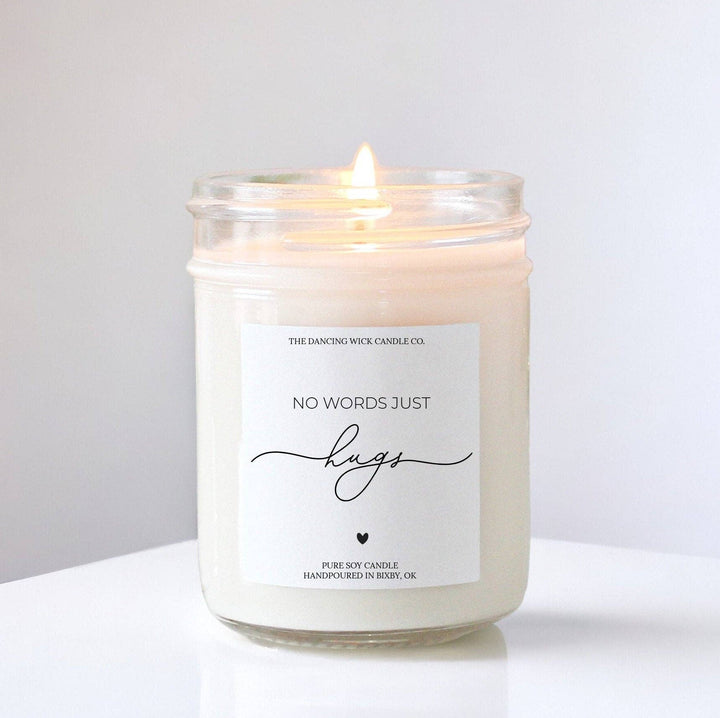 Candle in a glass jar with &