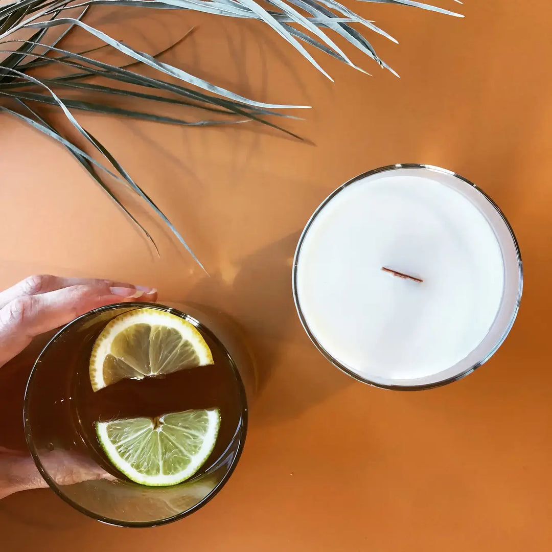 Private Label 8oz Clear Tumbler Soy Wax Candle: Provide My Own Artwork / No 1. Tobacco + Vanilla