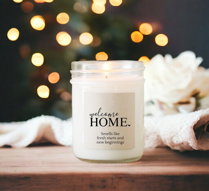 Candle in a jar labeled &