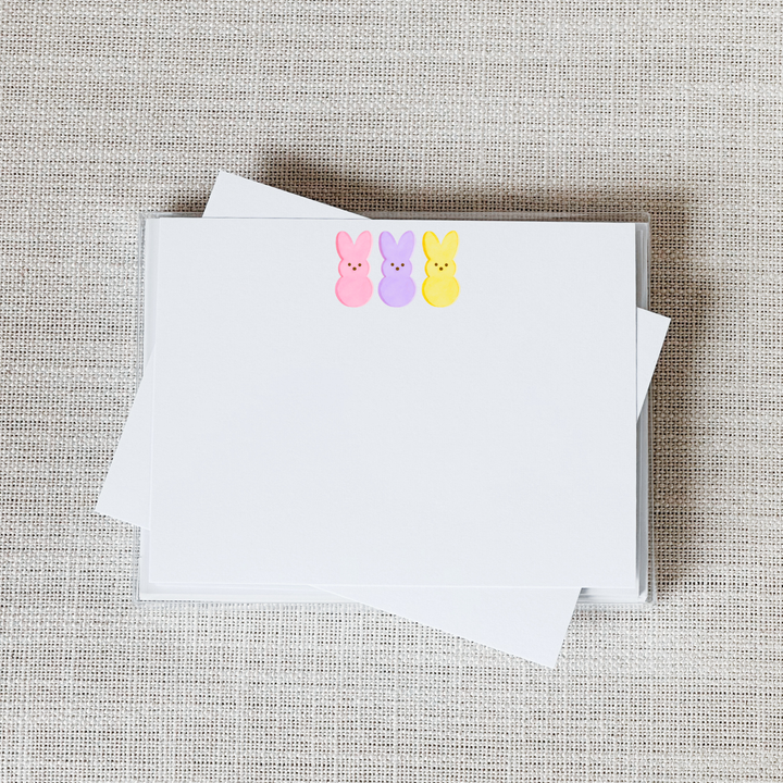 Easter Flat Notecard - Set of 15 | Watercolor Bunnies