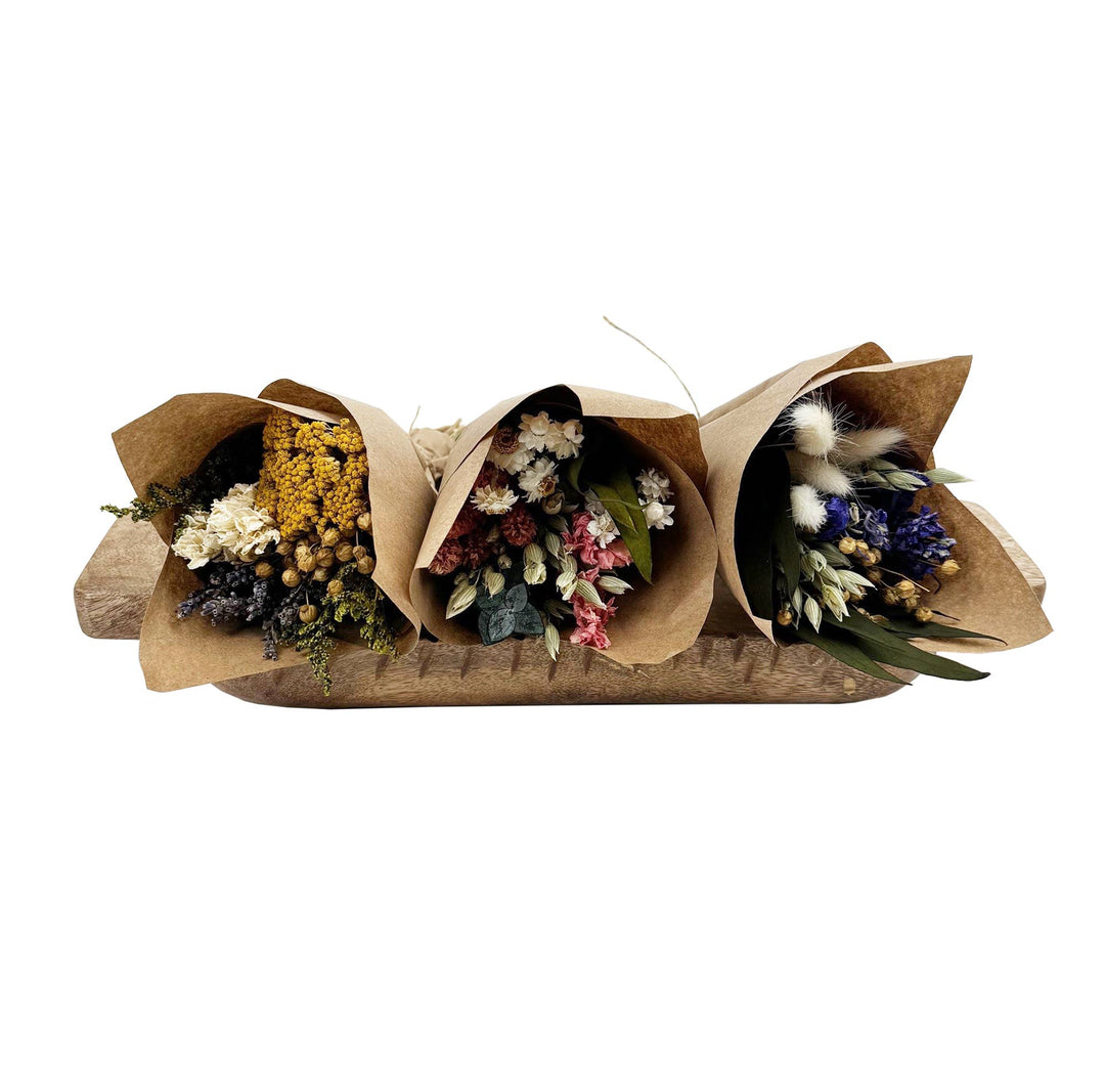 MINI Pink Larkspur &amp; Baby Eucalyptus Bouquet Bundle