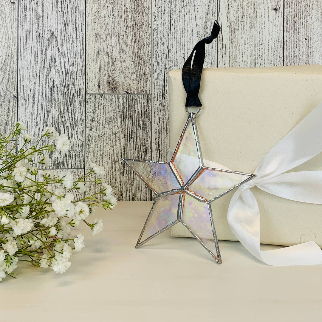 You + Shine: Be Well Handmade Stained Glass Star