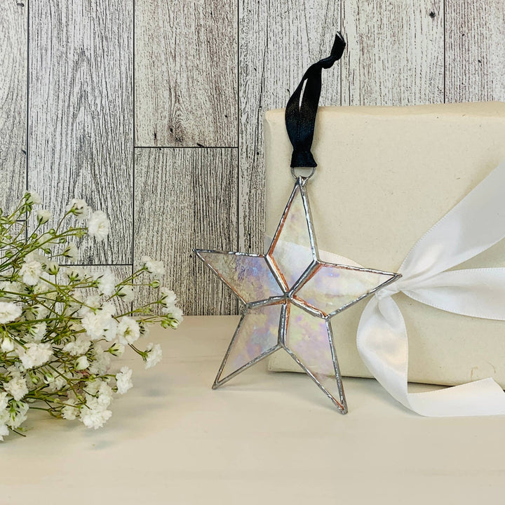 You + Shine: Be Well Handmade Stained Glass Star