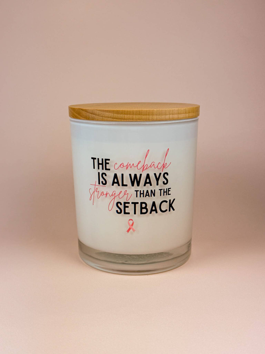 The Comeback - Breast Cancer Soy Candle: Vanilla Brûlée
