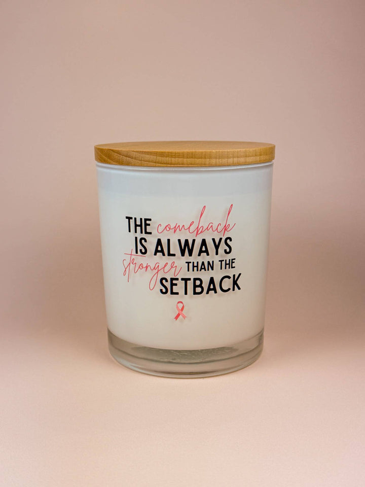 The Comeback - Breast Cancer Soy Candle: Vanilla Brûlée