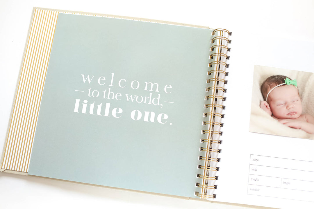 Baby memory book with &