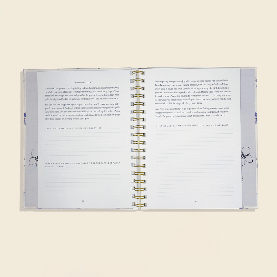 Open spiral-bound Journal with &