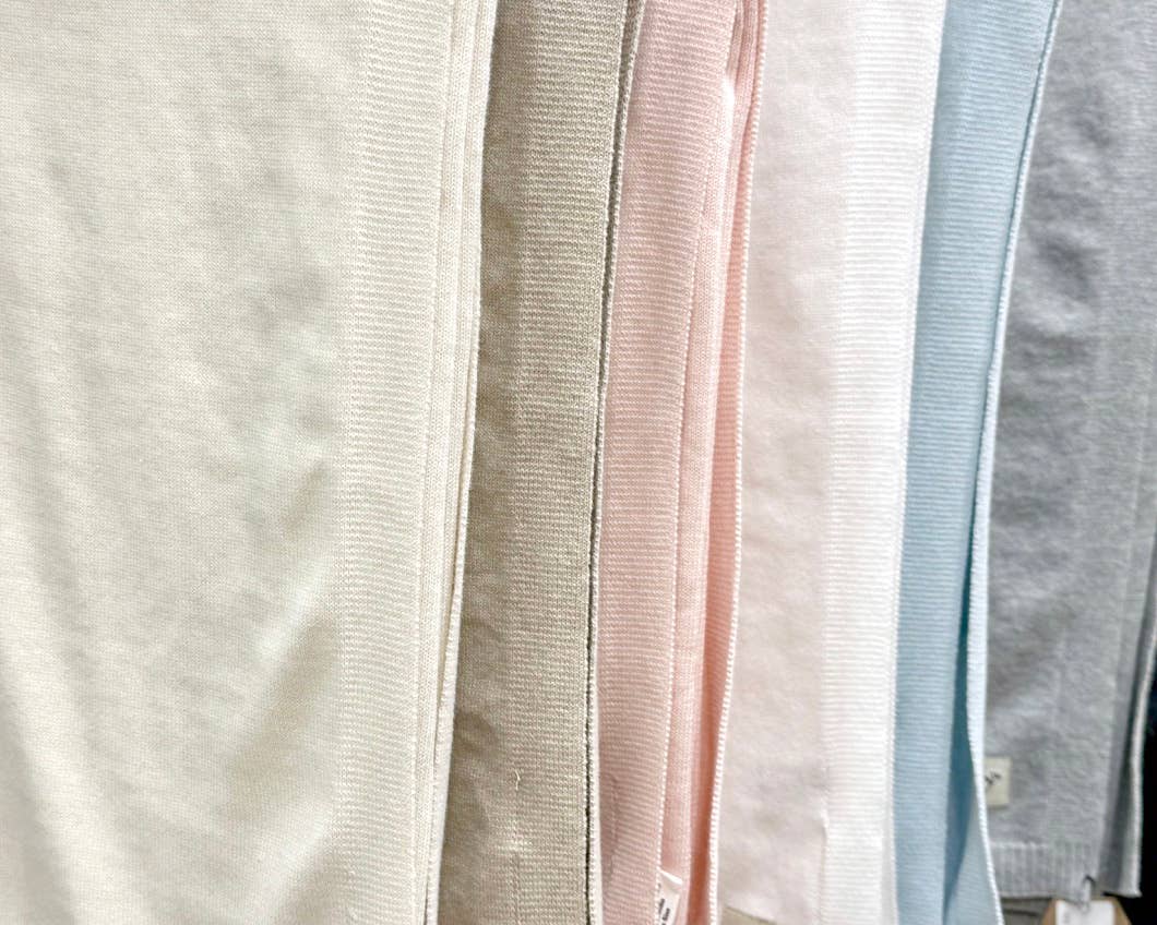 Milan Knit Classic Baby Blanket (Organic Cotton): Blush / One Size