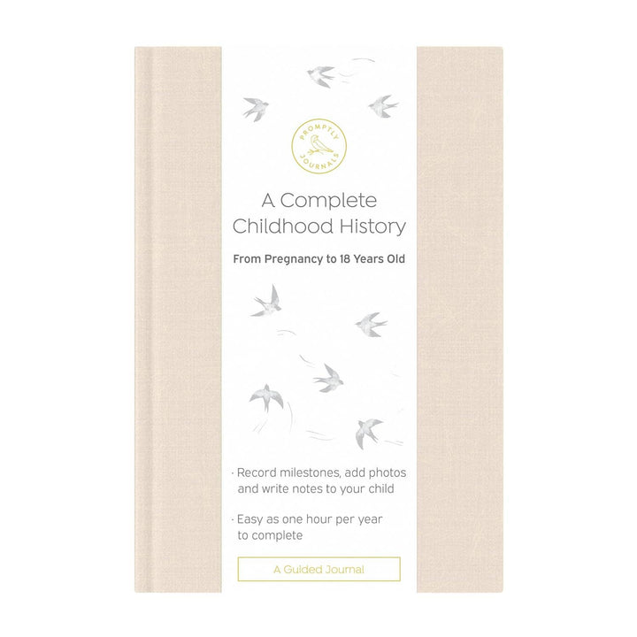A Complete Childhood History: Pregnancy to 18 Years Journal : Sand Linen