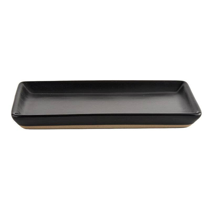 Black Stoneware Tray - Home Decor &amp; Gifts