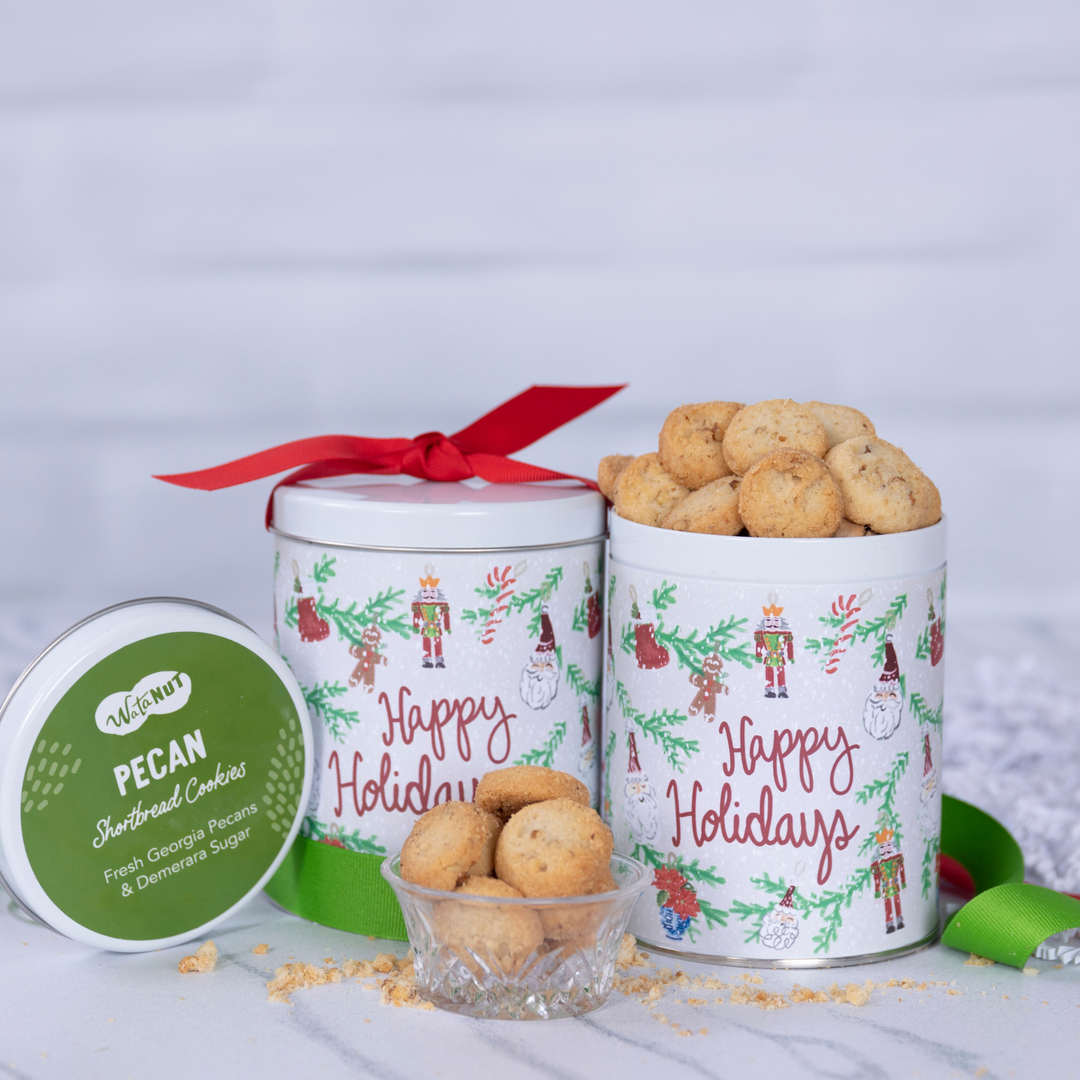 Decorative cookie tins with &