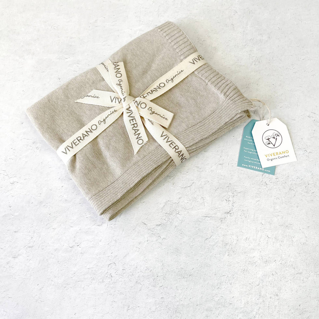 Milan Knit Classic Baby Blanket (Organic Cotton): Blush / One Size