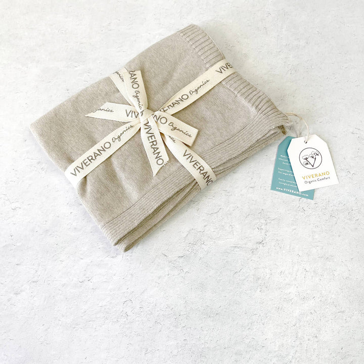Milan Knit Classic Baby Blanket (Organic Cotton): Blush / One Size