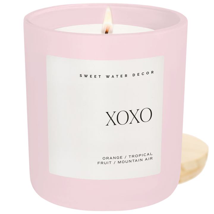 XOXO 15 oz Soy Candle, Matte Jar - Valentine&