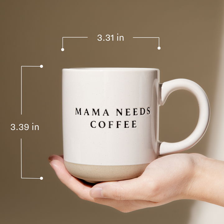 White mug with &