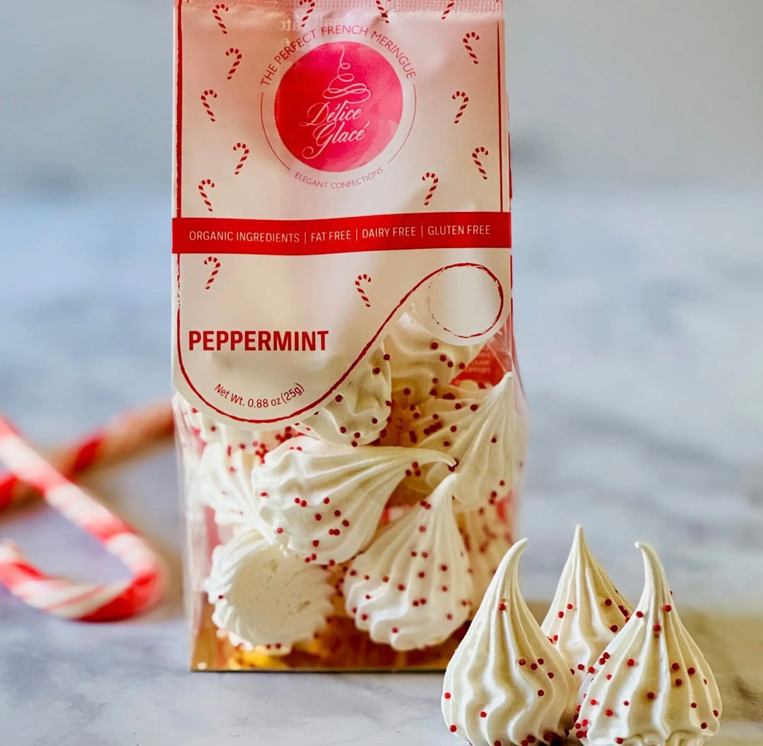 Peppermint Meringue Cookies