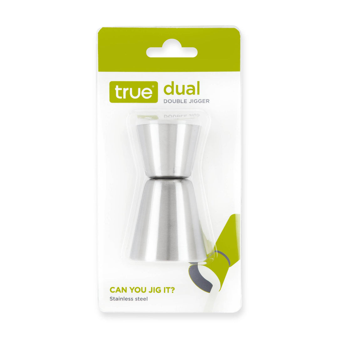 True Dual double jigger packaging with green and white design