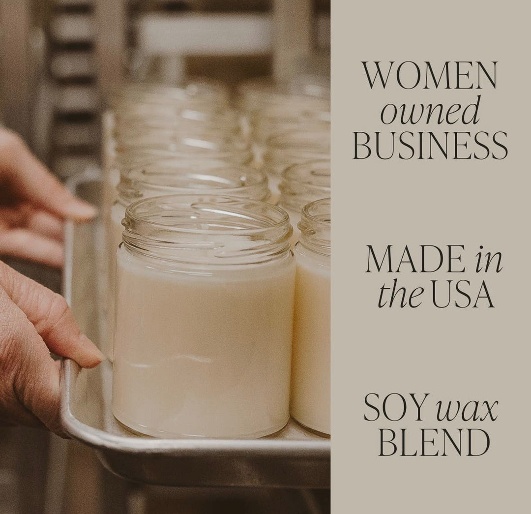 Warm and Cozy Soy Candle - White Jar - 11 oz