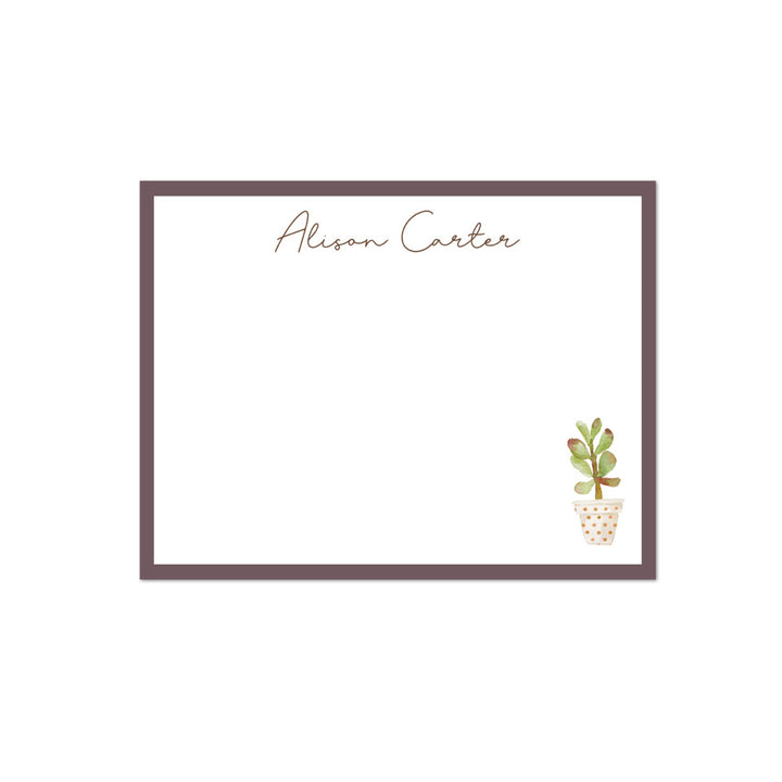 Personalized Stationery – Flat Notecard Set of 10: Ink &amp; Opus Collection