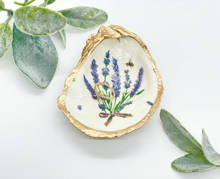 Lavender Bunch Oyster Trinket Dish