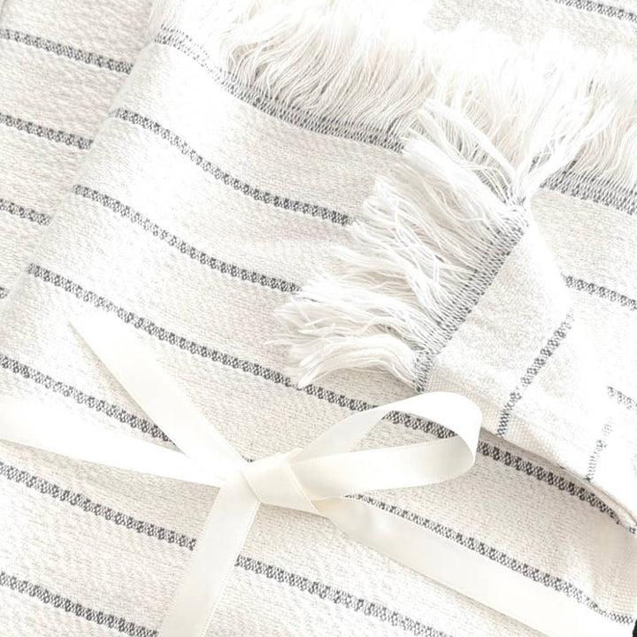 Pure Soft 100% Turkish Cotton Hand Towel: Beige Stripe