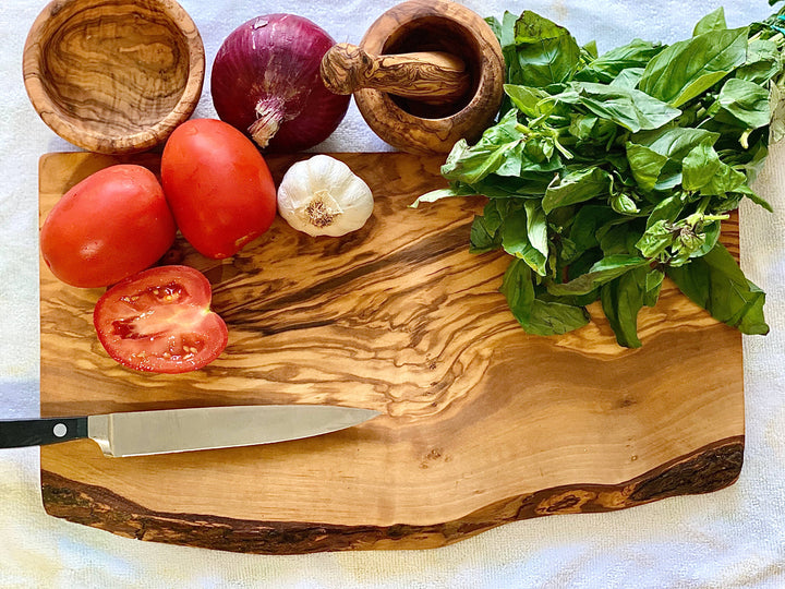 Rustic Olive Wood Cutting Board: 12"