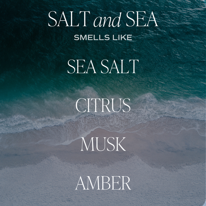 White Label 8oz Clear Jar Candles: Salt and Sea