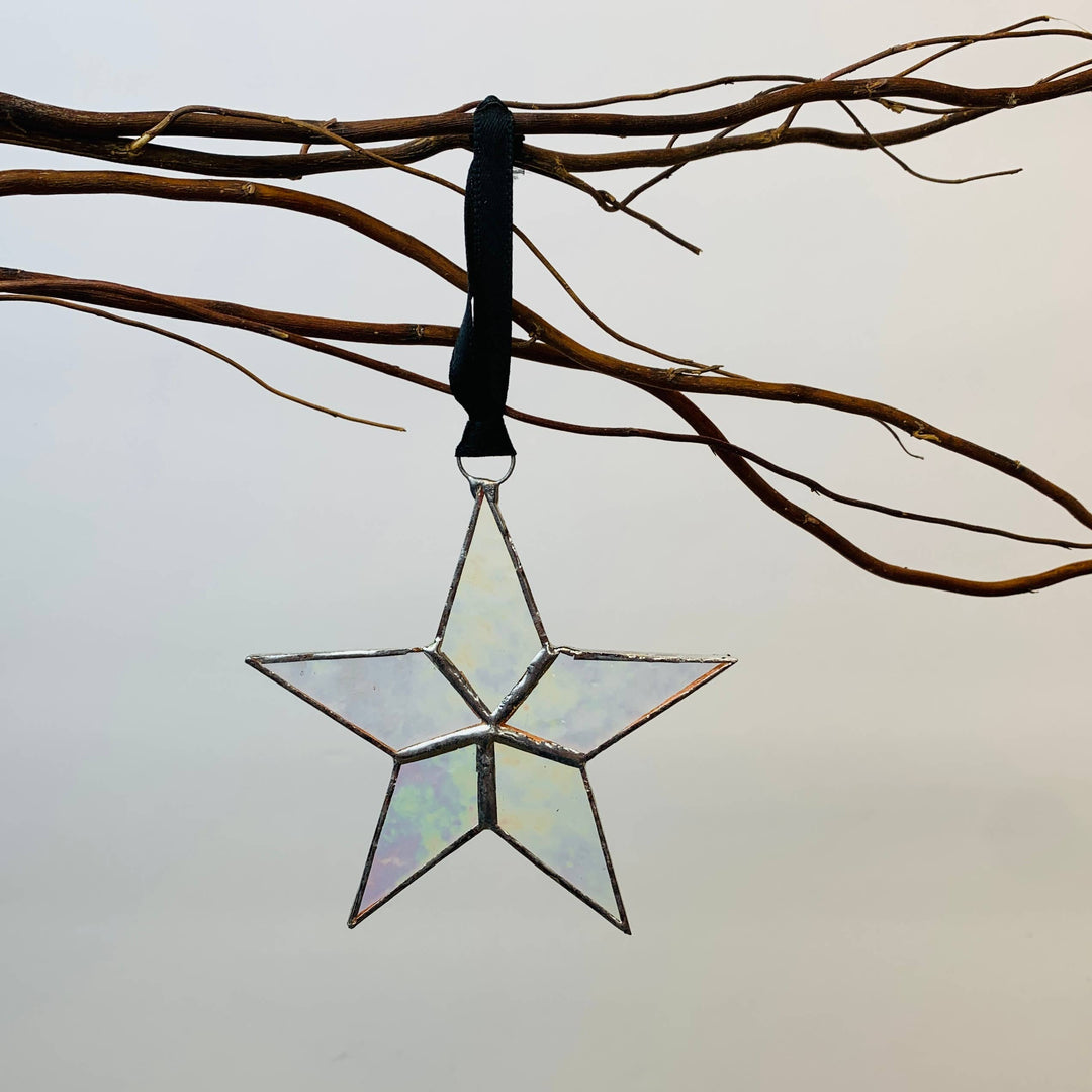 You + Shine: Warrior Handmade Stained Glass Star