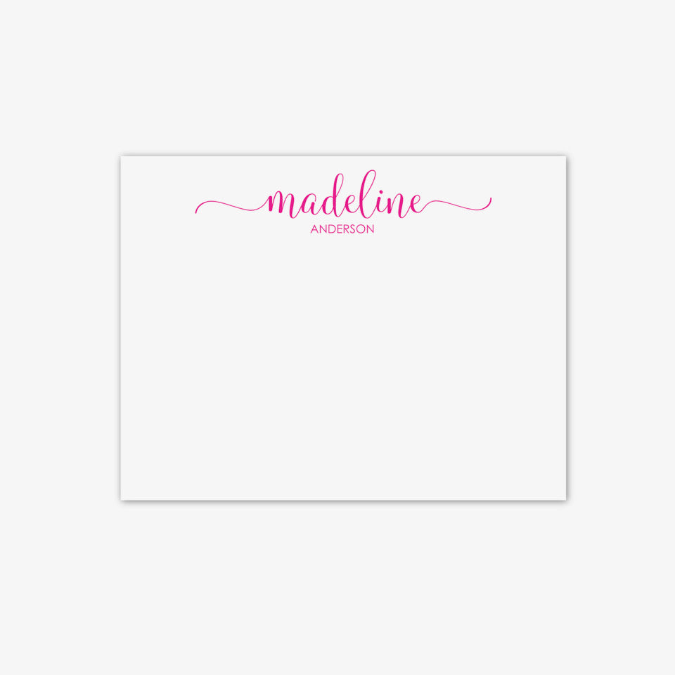 Personalized Stationery – Flat Notecard Set of 10: Ink &amp; Opus Collection