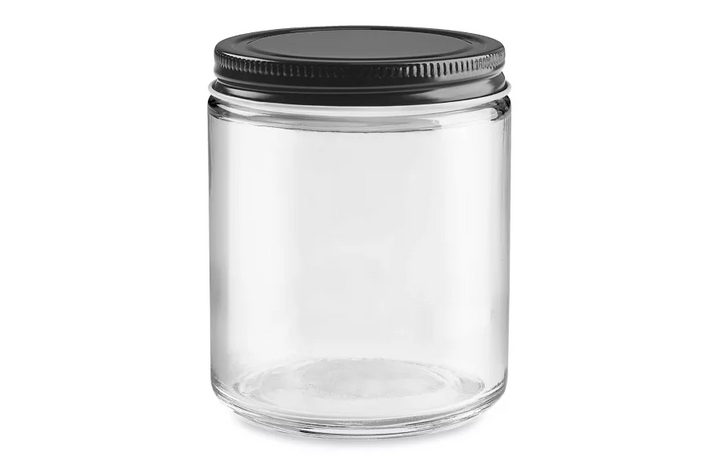 White Label 8oz Clear Jar Candles: Salt and Sea