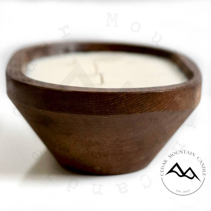 3 Wick Natural Wood Dough Bowl: Vanilla Bean Noel