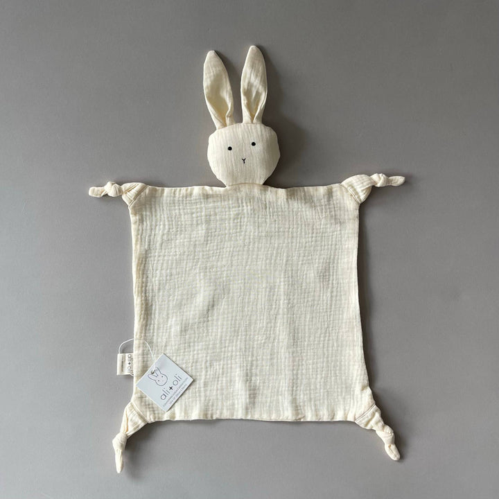 Cuddle Security Blanket Soft Muslin Cotton - Bunny (Natural)