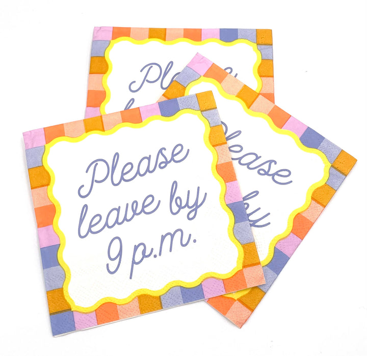 Colorful napkins with &