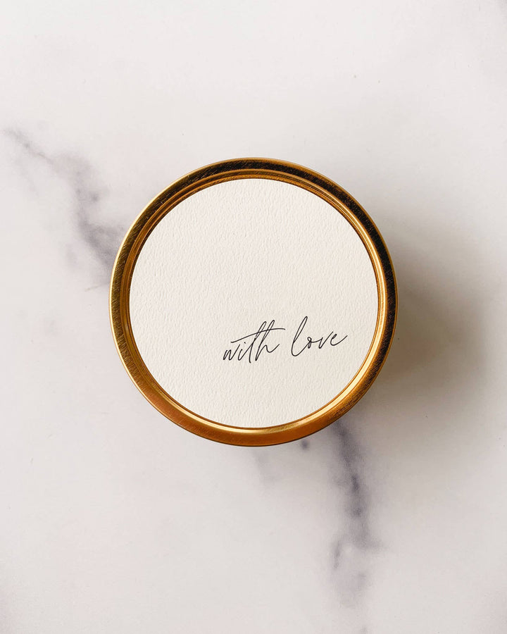 "With Love" Soy Travel Candle: Peony + Salt