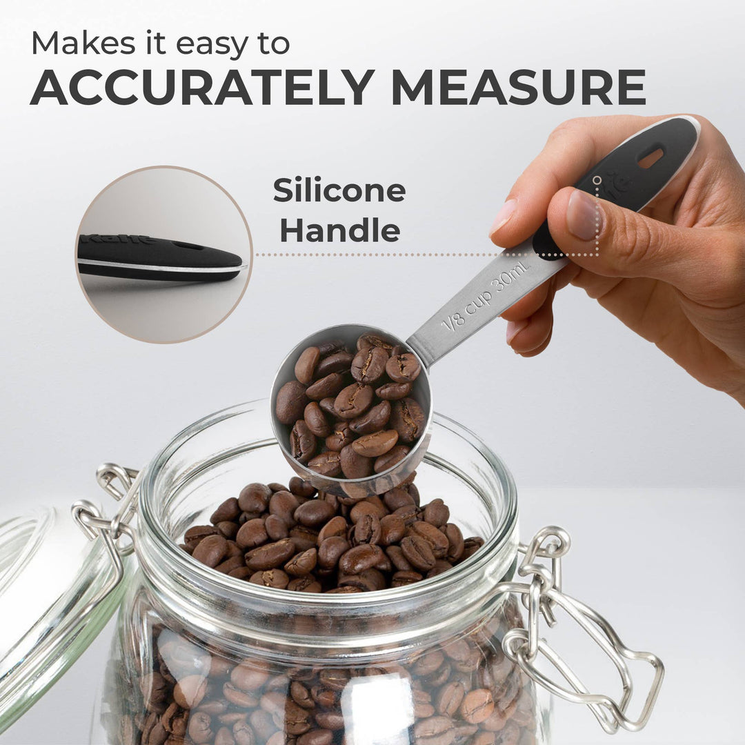 Kaffe Coffee Scoop (1/8 cup / 30ml) Stainless with Silicone